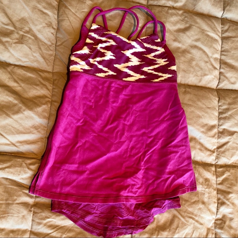 Magenta Ivivva tank Sz6 barely worn